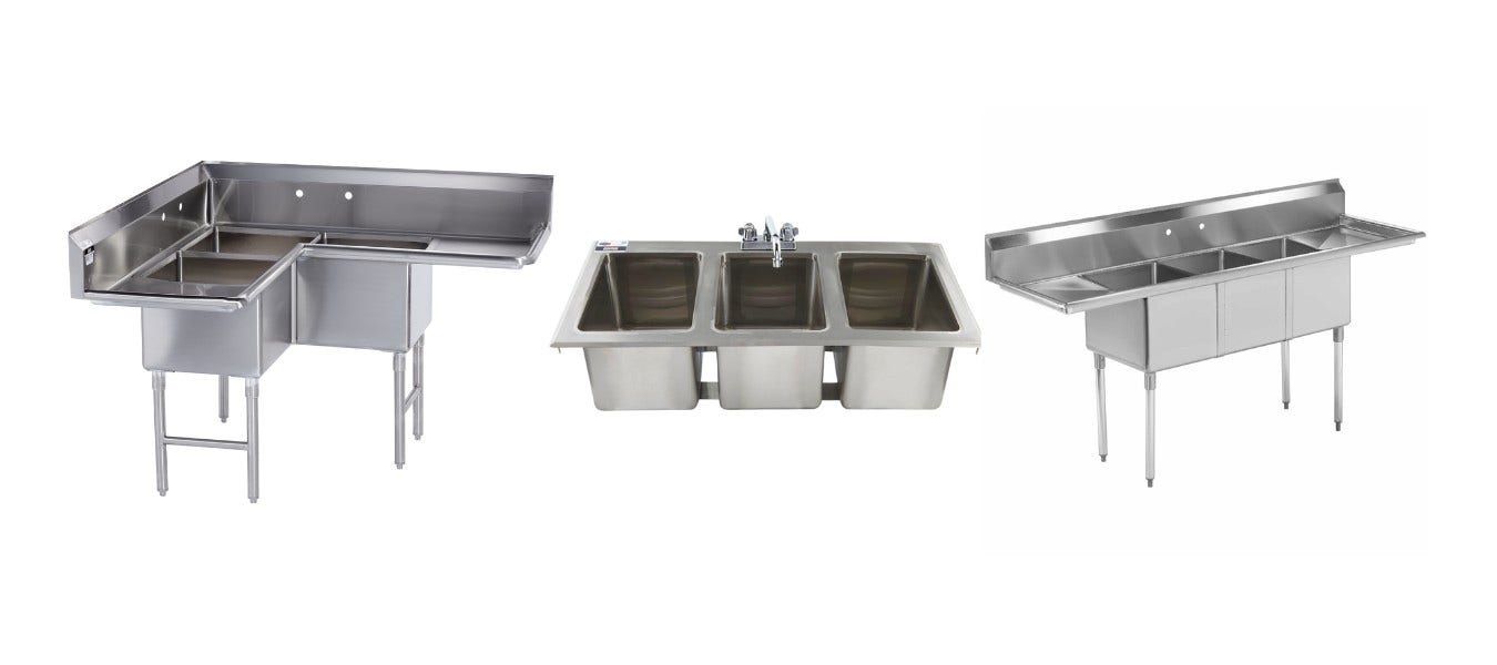 3 Compartment Sinks