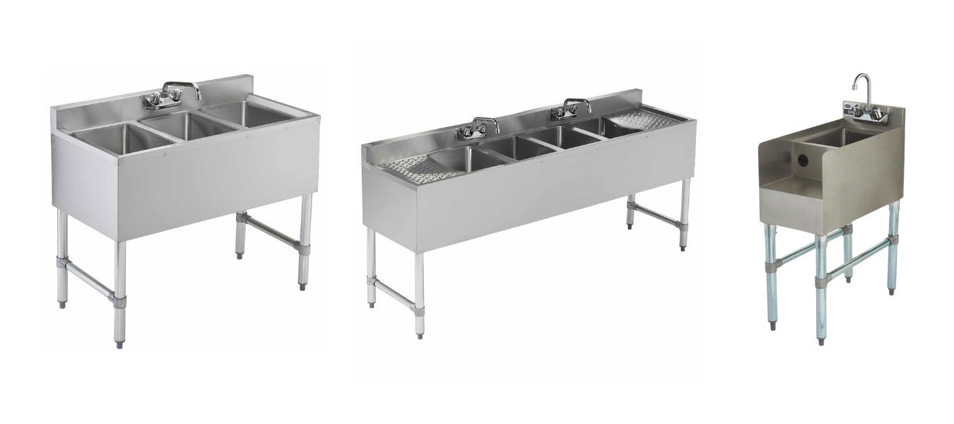 Bar Sinks, Drain Boards & Cocktail Stations