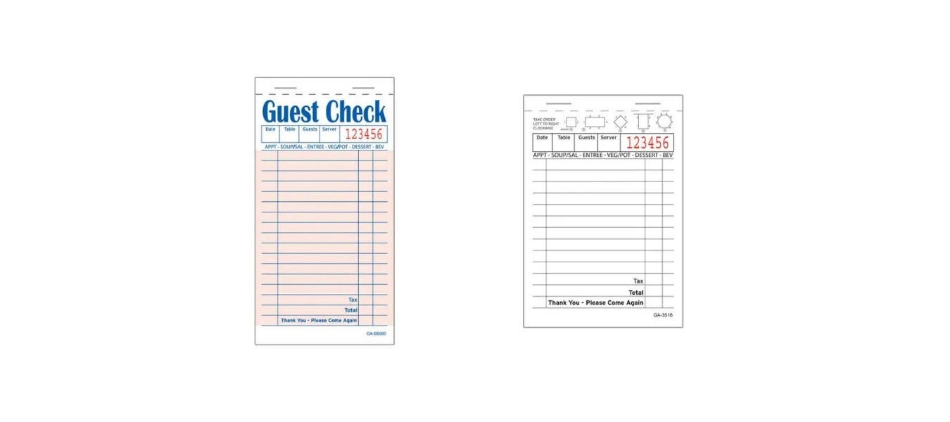 Guest Checks & Delivery Forms