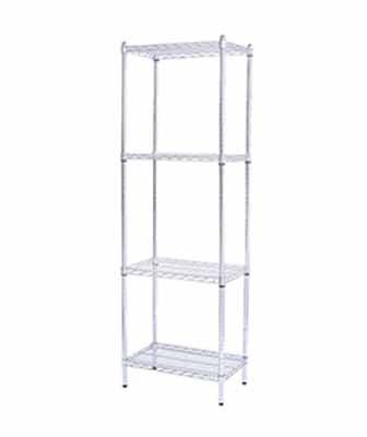 Chrome 5-Tier Rolling Heavy Duty Metal Wire Storage Shelving Unit Cast