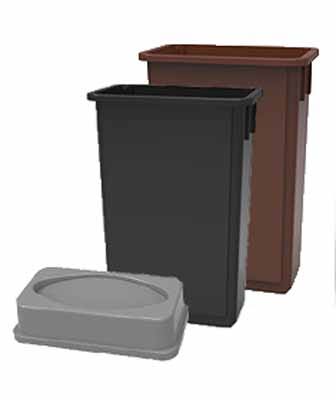 Slim Trash Containers