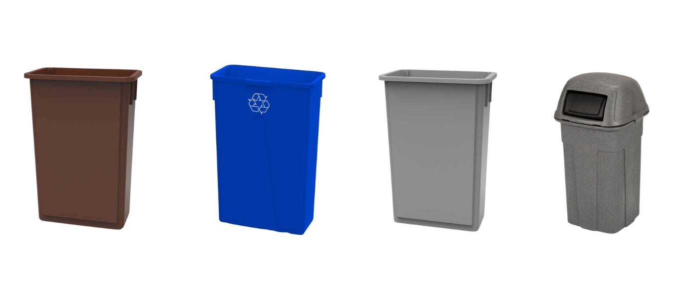 Slim Trash Containers