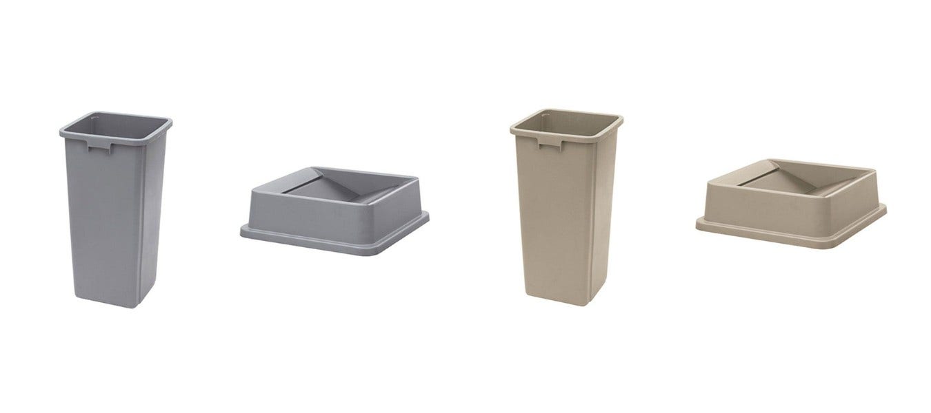 Square Trash Containers