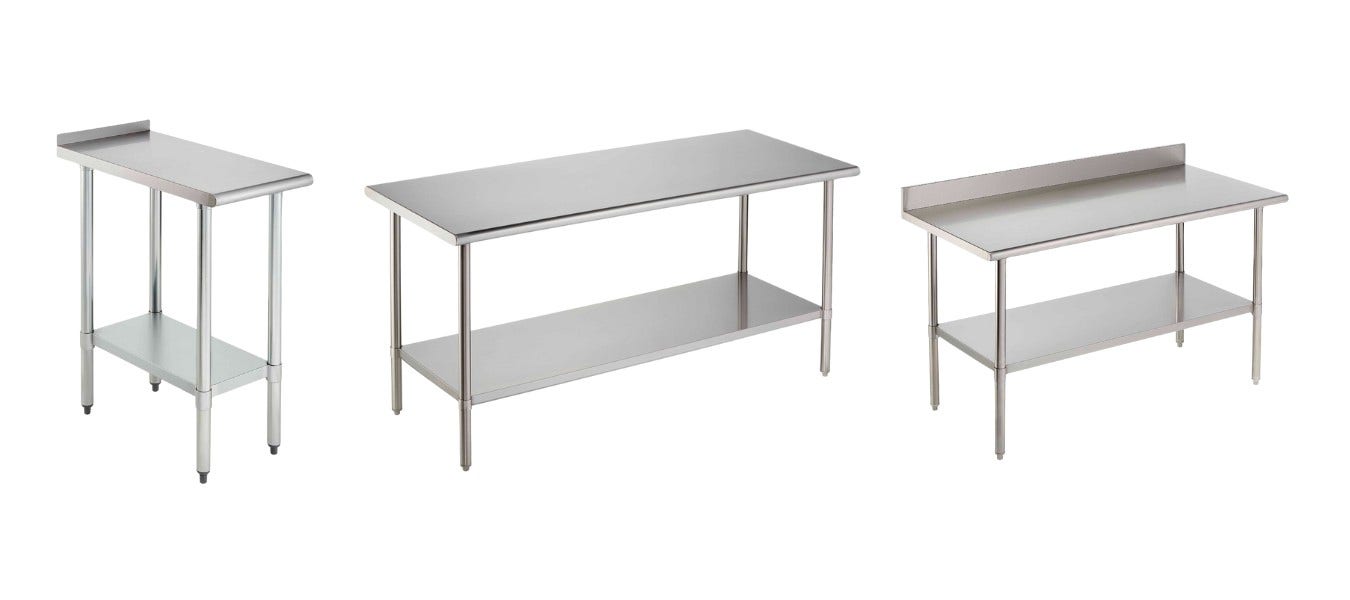 Stainless Steel Work Tables with Undershelf 