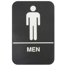 Thunder Group PLIS6952BK Men Wall Sign with Braille 6" x 9"