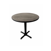 Modesto 24" Round Gray/Knotty Oak Bar-Height Dual-Sided Table Kit 42-1/4"H