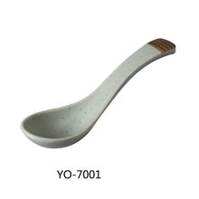 Matte green melamine spoon, 6 inches, durable, dishwasher safe, heat-resistant, non-slip grip, pack of 72.