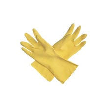 San Jamar 620-L Large Latex Yellow Dishwashing Gloves 12-Pair