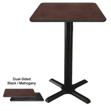 Modesto 24" x 30" Black/Mahogany Bar-Height Dual-Sided Table Kit 42-1/4"H