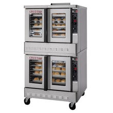 Blodgett ZEPH-200-G-DBL Zephaire Bakery Depth Double Deck Natural Gas Convection Oven with Casters 