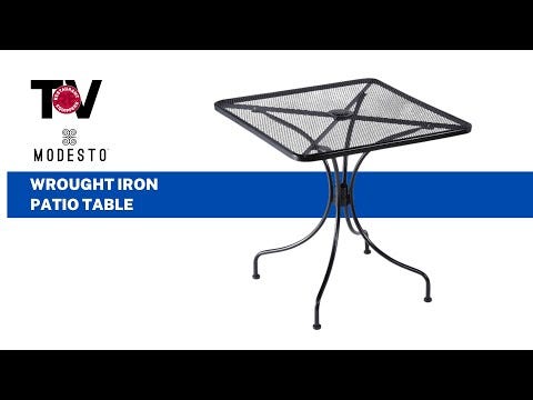 Square iron table sales