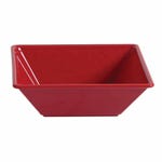 Thunder Group PS5004RD Passion Red 8 oz. Square Melamine Bowl | Case of 12
