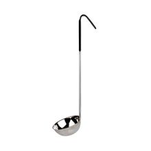 Thunder Group SLOL206 6 oz. 1-Piece Stainless Steel Ladle with Black Handle