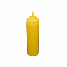 QY-0307006-Y 24 oz. Yellow Wide Mouth Squeeze Bottle 6-Pack
