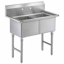 SKU PA1620 image 1 Sauber Select 2-Compartment Stainless Steel Sink 39"W