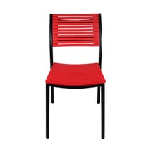 Modesto Red Poly Seat/Back Aluminum Frame Patio Chair