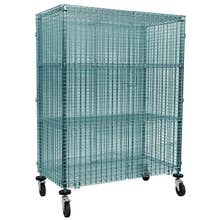 Sureshelf Mobile Green Epoxy Wire Security Cage Kit 24"D x 48"W x 67"H