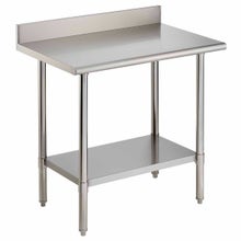 SKU PA7236 image 1 Sauber Select Heavy Duty All Stainless Steel Work Table with 4" Backsplash 36"W x 24"D x 36"H