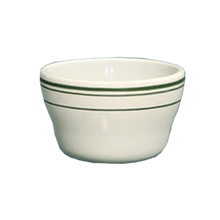Yanco China GB-4 Green Band 7.25 oz. Round 4" American White Porcelain Bouillon Cup | Case of 36
