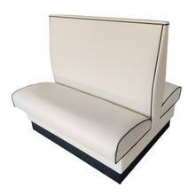 Atlanta Booth and Chair PB-D36100 Double Plain Back Upholstered Booth  43"L x  46"W  x 36"H 