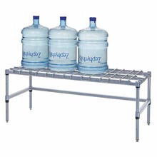Quantum Food Service 186034DGY Gray Epoxy-Coated Wire Dunnage Rack 60"W x 18"D x 34"H