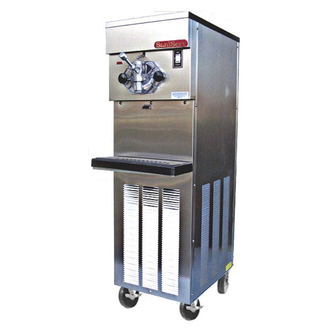 SaniServ Model 414 Floor Model 1 Flavor Soft Serve Higher Volume Ice Cream Machine Restaurant Equippers