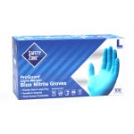 Impact GNPR-LG-1A Large Powder Free Blue Nitrile Disposable Gloves | Box of 100 
