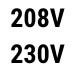 208-230 Volts