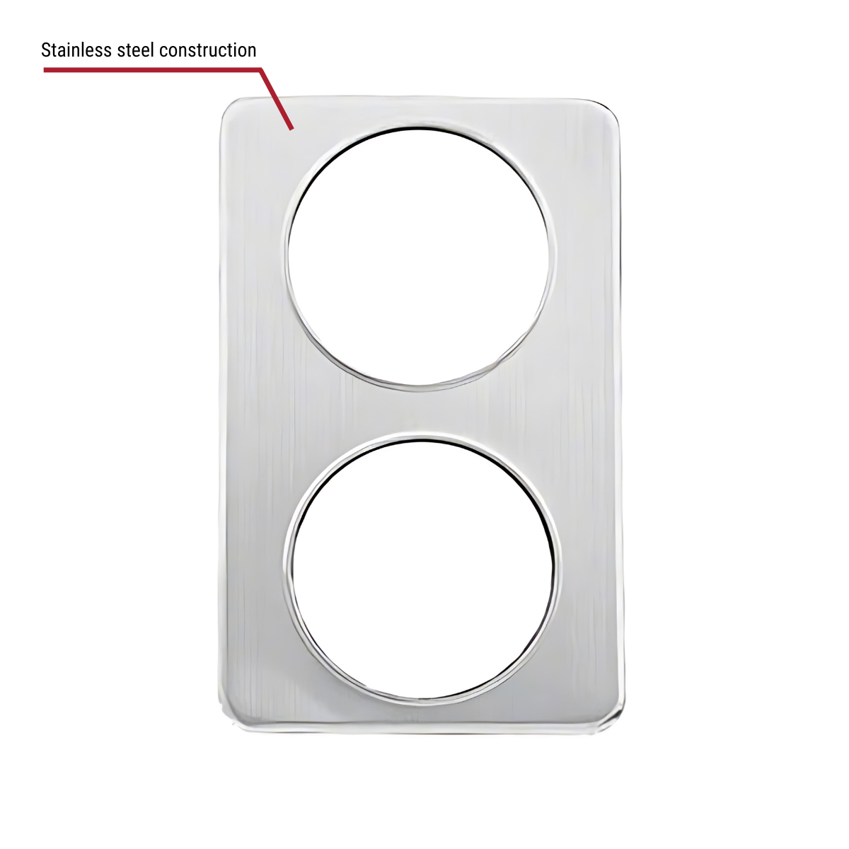 Admiral Craft SAP-88 Stainless Steel Adapter Plate with Two 8" Cut-Outs