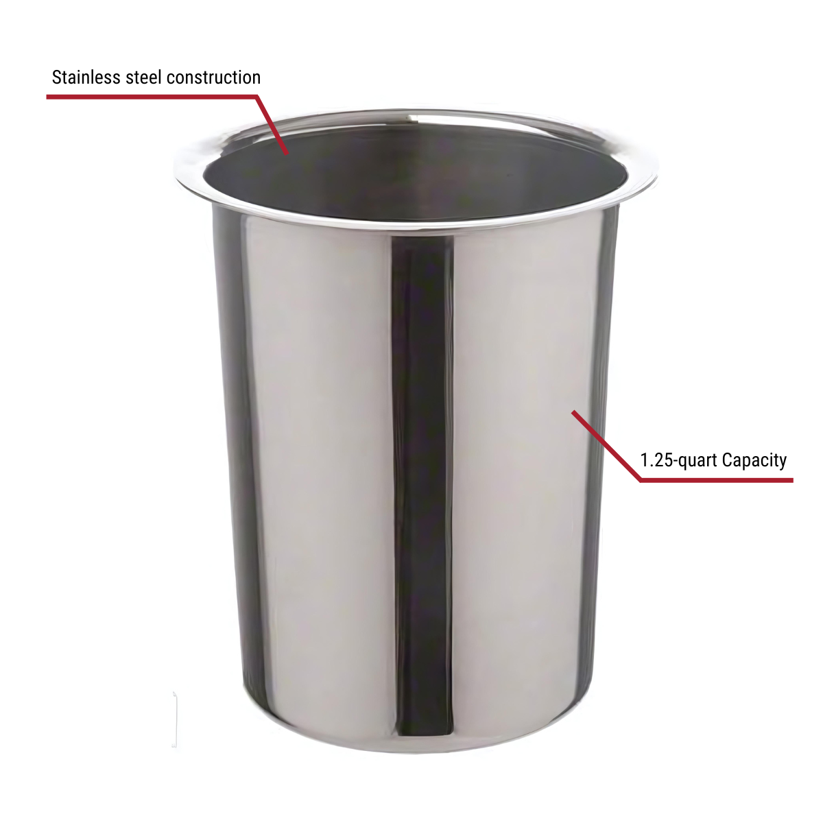 1.25-Quart Stainless Steel Bain Marie Pot