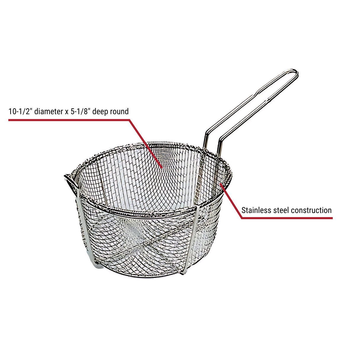 FBR-11 Round Fry Basket 10-1/2" Diameter x 5-1/8"D