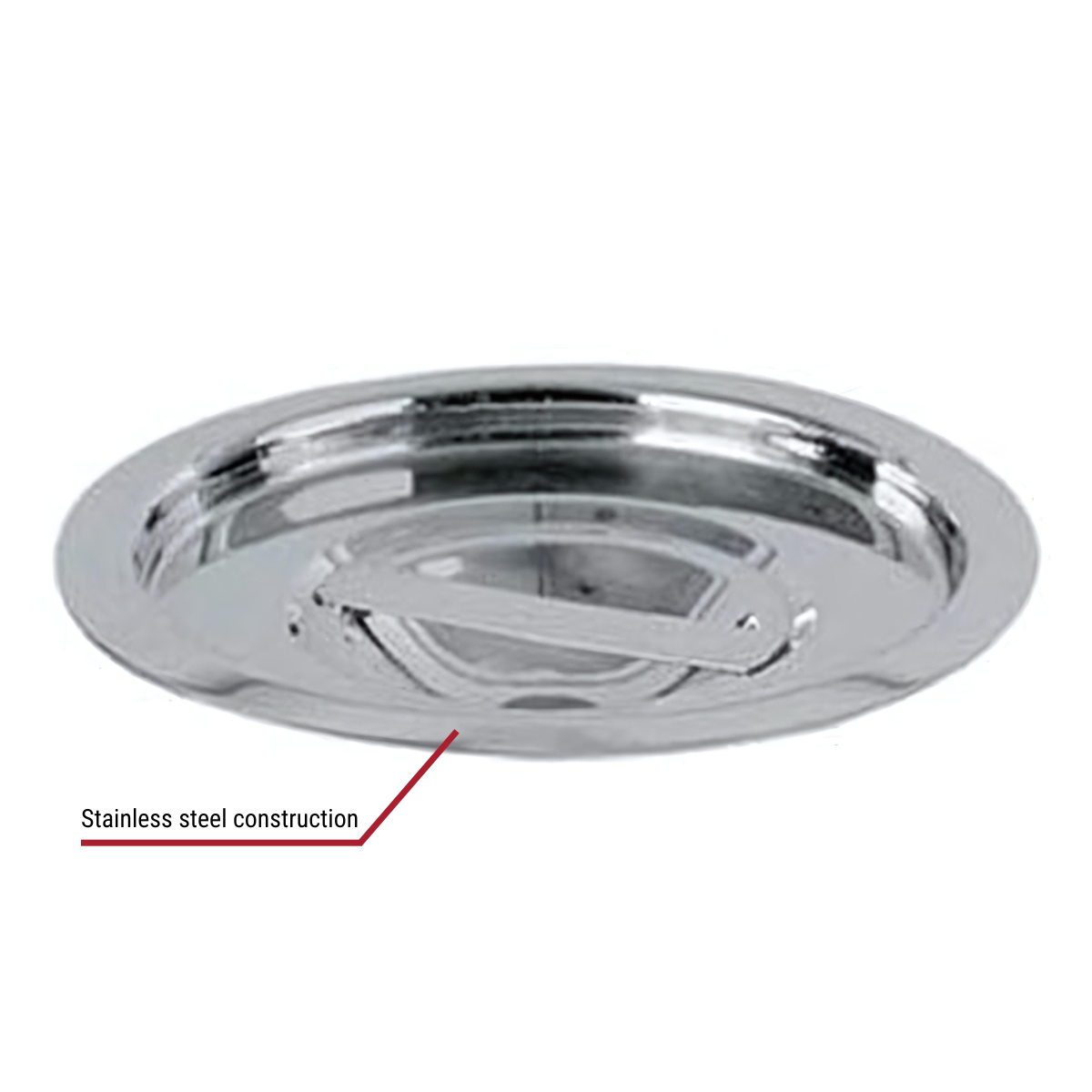 Winco Cover for 8.25-Quart Stainless Steel Bain Marie Pot