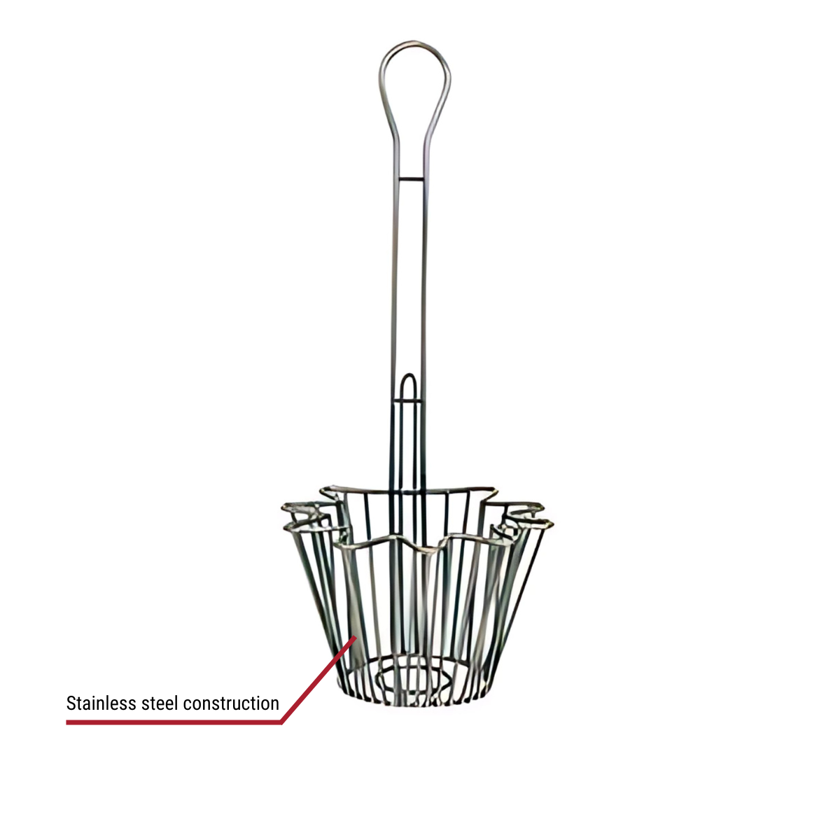 Winco TB-20 8-1/8" Fryer Basket for Traditional Taco Salad Bowl