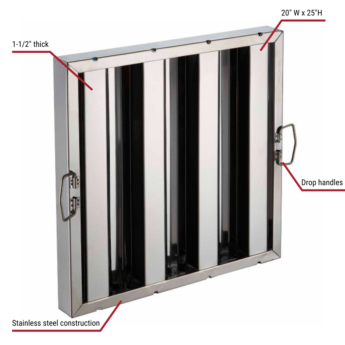 Stainless Steel Hood Filter 20"W x 20"H
