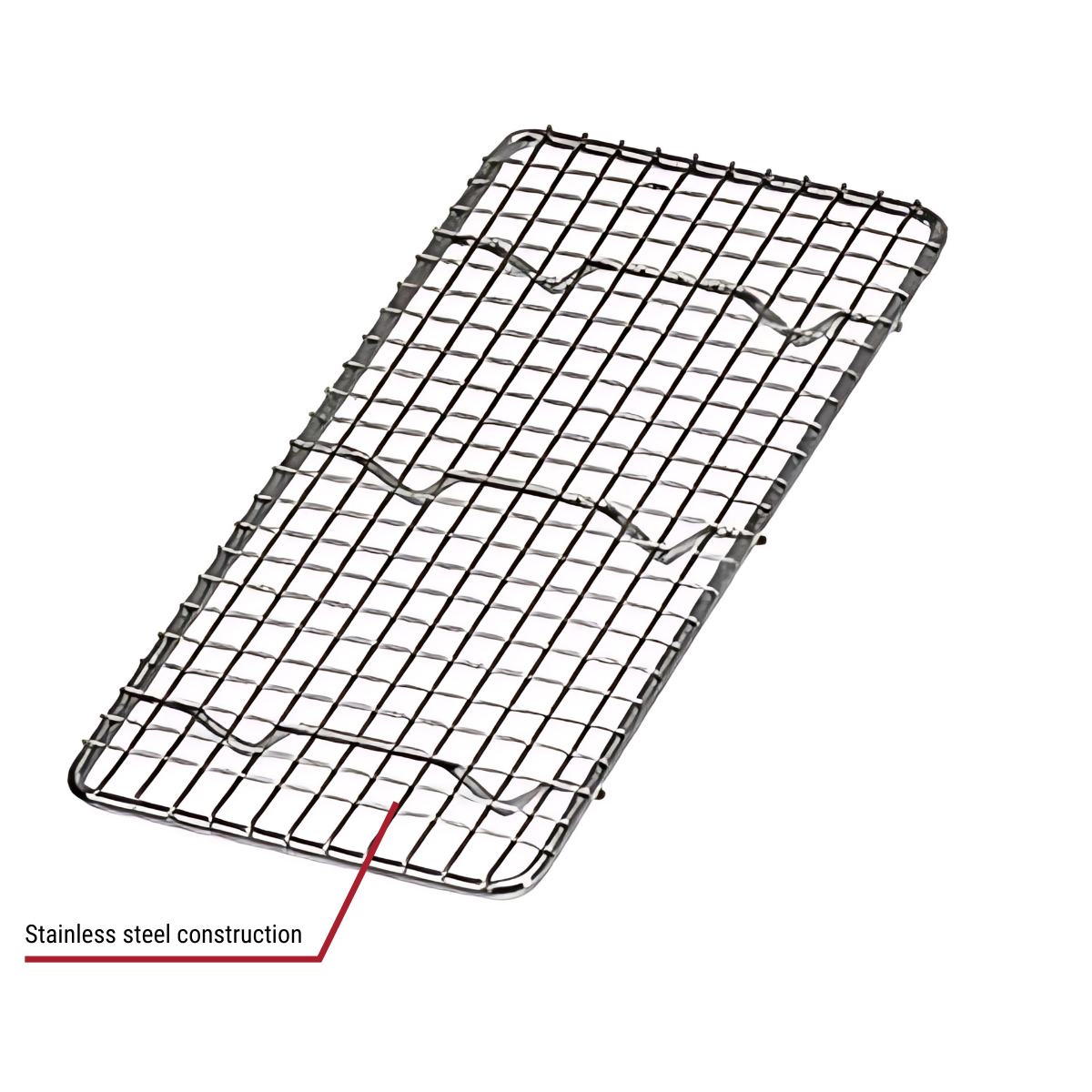 Winco 1/3-Size Footed Wire Grate for Steam Table Pan 5" x 10"
