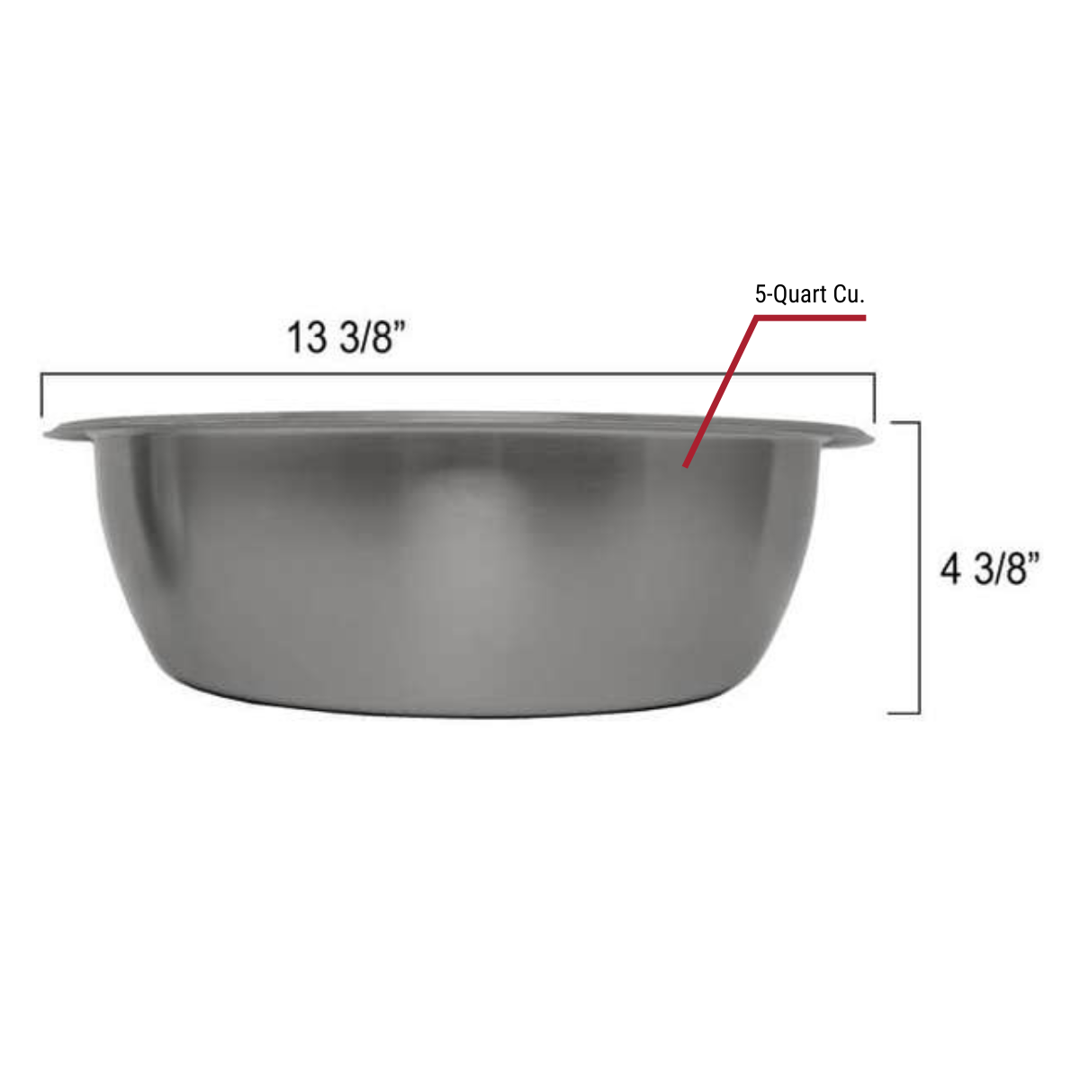 CAM-5FP 5-Quart Round Food Pan for Stainless Steel Chafer
