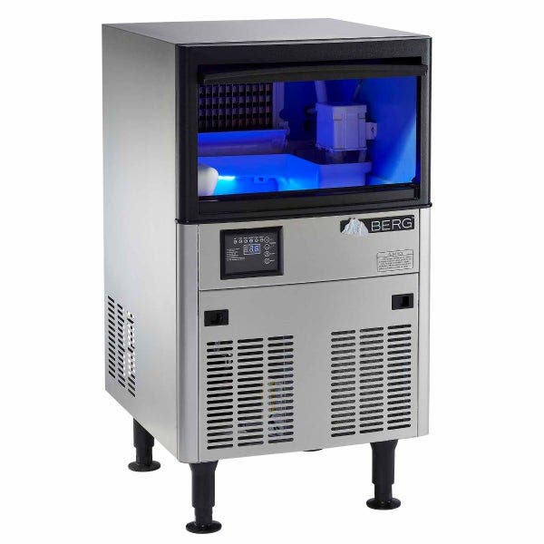 Berg BIM-120H 120 lb. Undercounter Half Dice Air Cooled Ice Machine with 40 lb. Bin 19-1/2"W