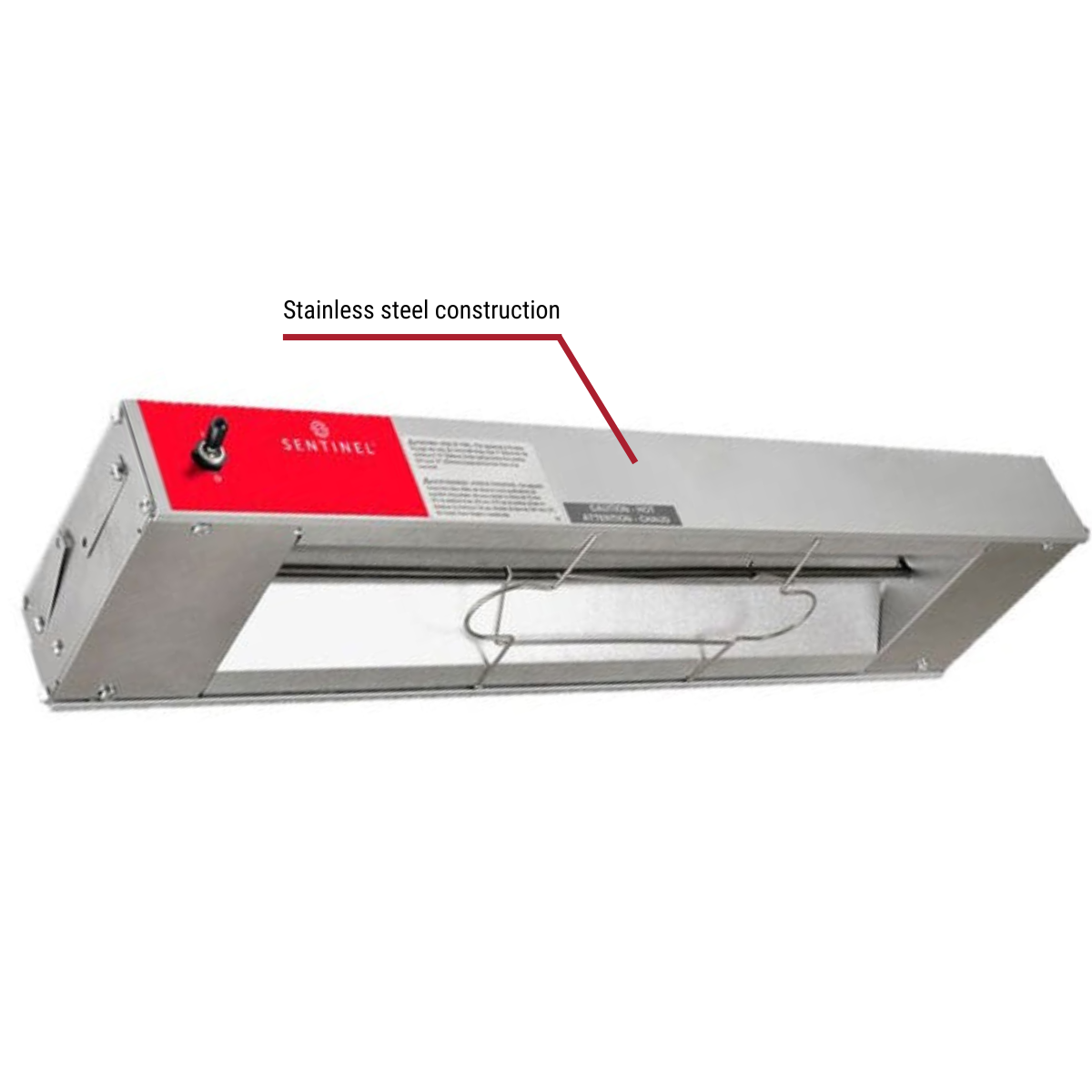 Sentinel ENSW48TA-11100 Watt Electric Heat Strip with Toggle Switch 48"L