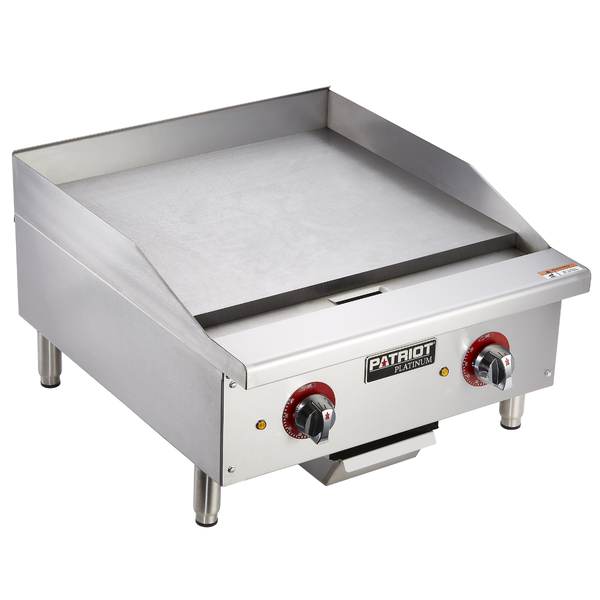 Patriot Platinum PT-G24-E 208/240V Thermostat Control Electric Griddle 24"W