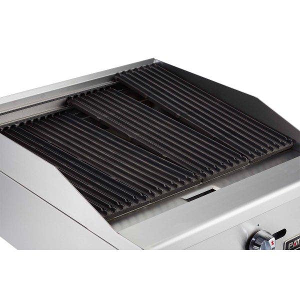 Close Up of Grates on Patriot PT-CB24-M 60,000 BTU Gas Radiant Charbroiler 24"W
