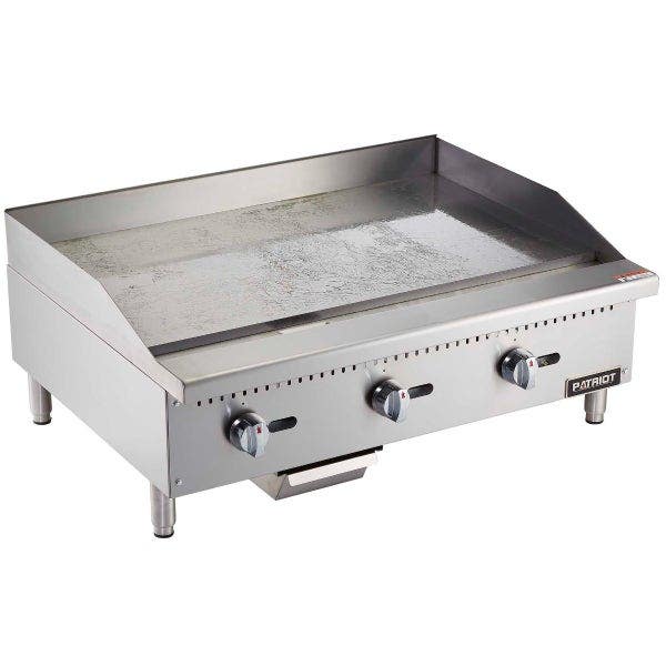 Patriot PT-G36-M 90,000 BTU Manual Control Gas Griddle 36"W
