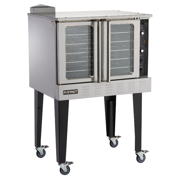 Patriot PT-COG Full Size Single Deck Natural Gas Convection Oven with Casters
