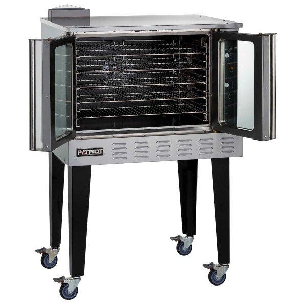 Tabletop electric convection oven, fits three half sheet pans