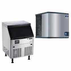 A Berg undercounter ice machine and a Manitowac modular ice machine.