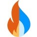orange and blue field convertible flame