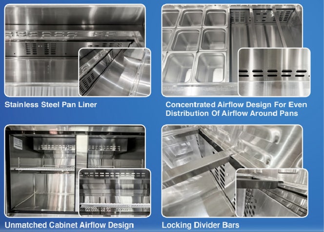 Details of new prep table design.