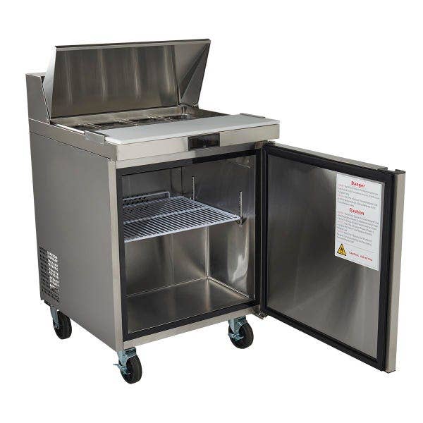Berg BERS27 8 Pan 1-Door Sandwich Prep Table 27-1/2"W