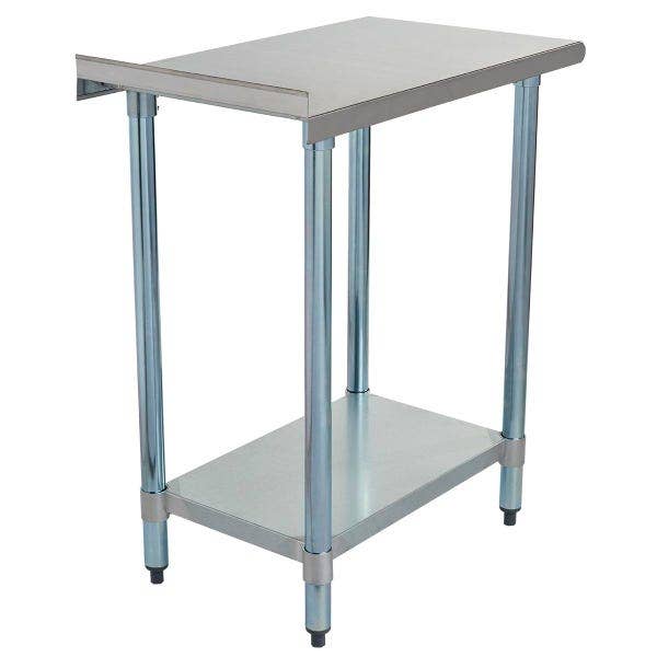 Sauber Stainless Steel Filler Work Table with 1-1/2" Backsplash 18"W x 30"D x 35"H