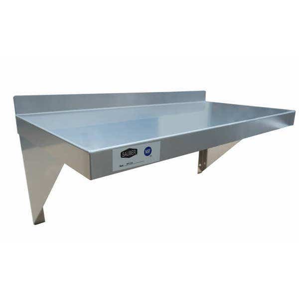 Sauber Stainless Steel Wall Shelf 12"D x 24"W