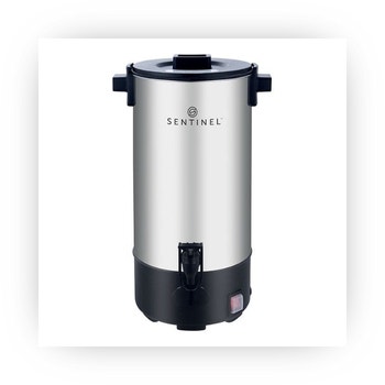 Sentinel stainless steel electric coffee urn with spout